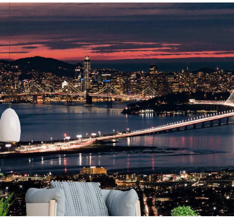 Bay Bridge View wall mural city - TenStickers