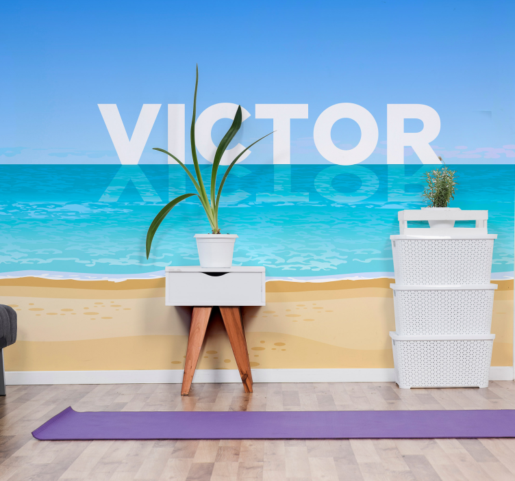 Beach With Water sea wall mural - TenStickers
