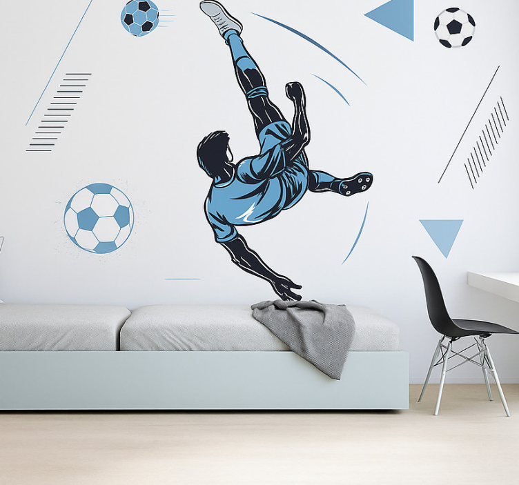 Blue player shooting murals for teenage bedrooms - TenStickers
