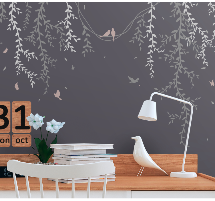 Branches with Birds nature wall mural - TenStickers