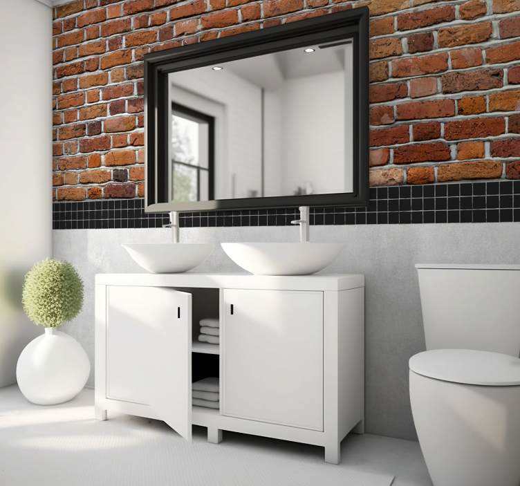 Bricks tile mural for wall - TenStickers