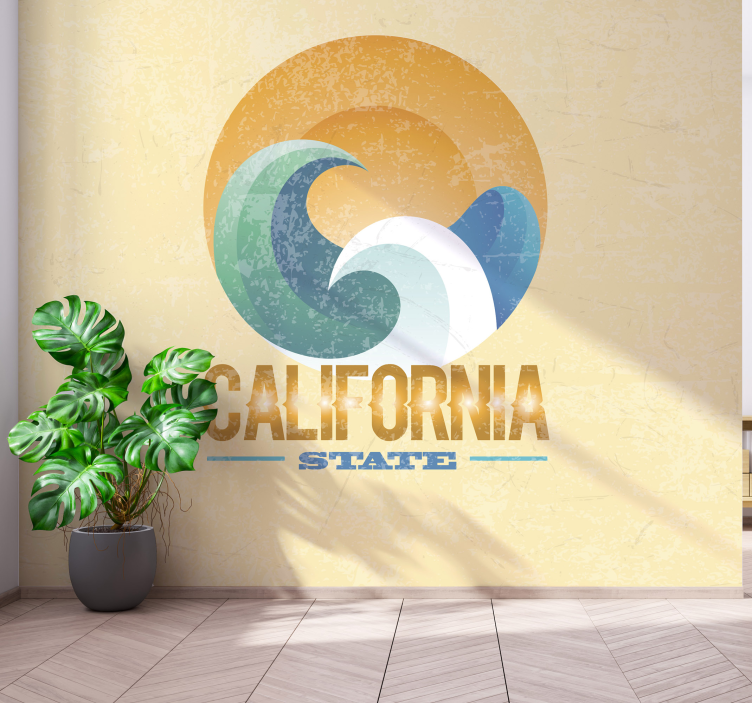 California Coastal Waves wall mural city - TenStickers