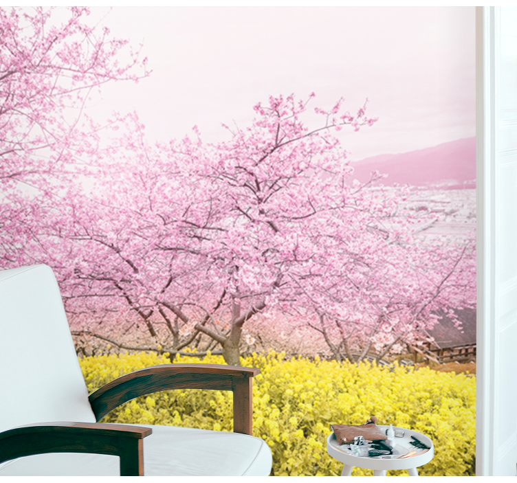 Cherry Blossom Tranquility flowers wall mural - TenStickers