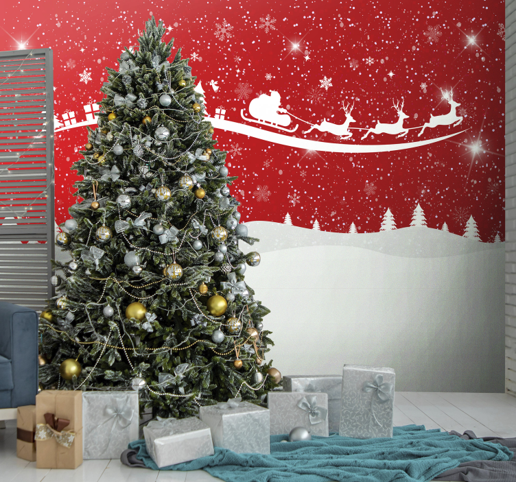 Christmas wave Lounge Photo Wallpaper - TenStickers