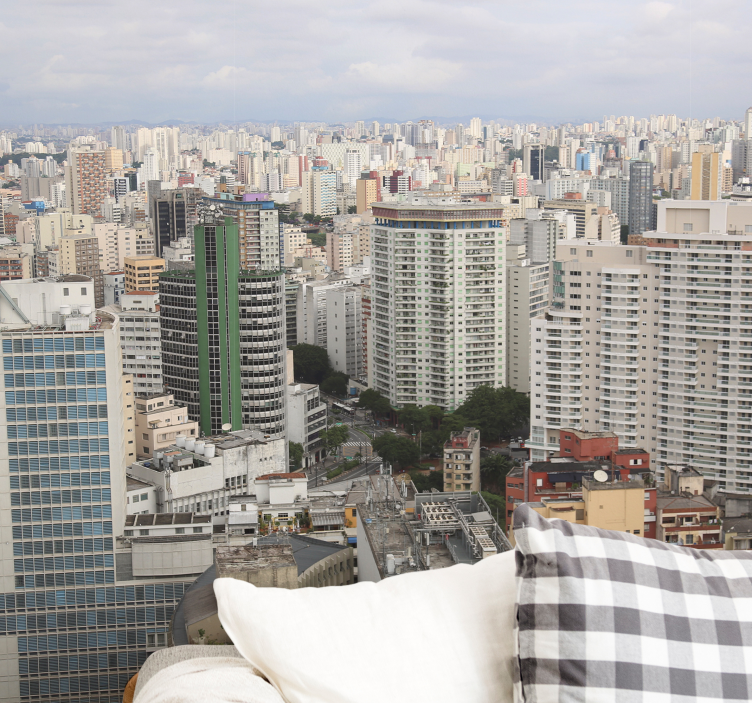 Cityscape Perspective wall mural city - TenStickers