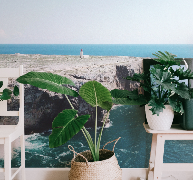 Coastal Cliffs View landscape wall mural - TenStickers