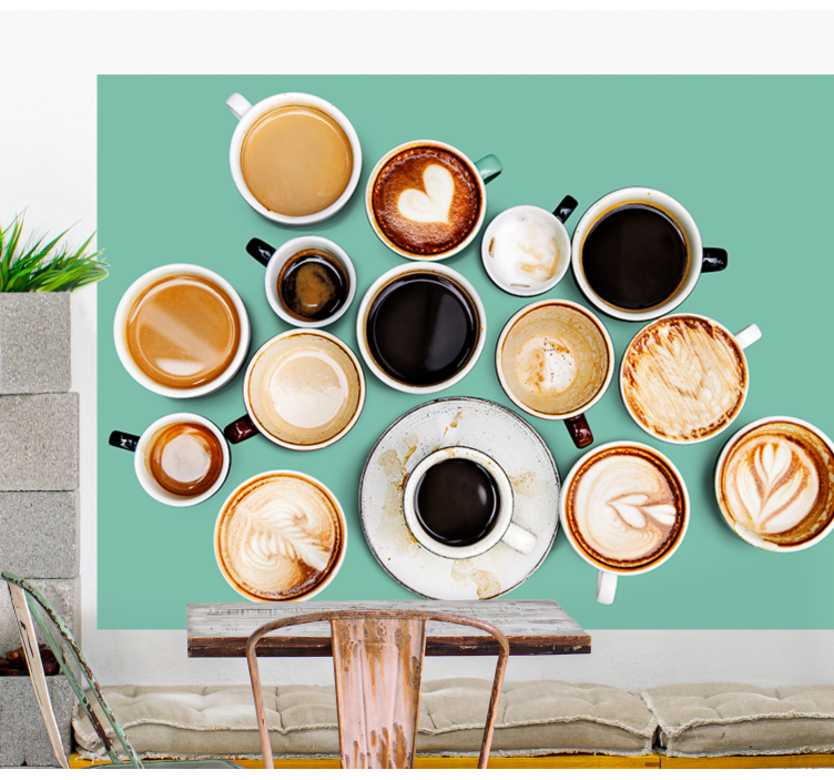 Coffee mixed match types wall mural - TenStickers