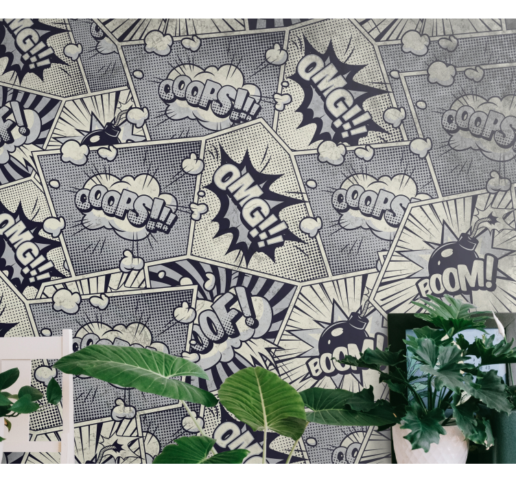 Comic Sound Effects urban art wall mural - TenStickers