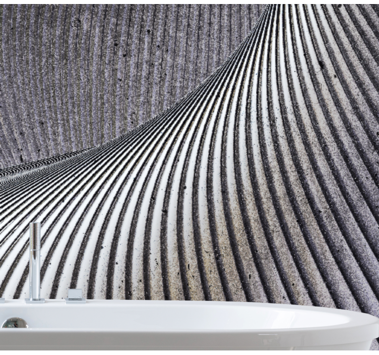 Curved sand patterns wall mural pattern - TenStickers