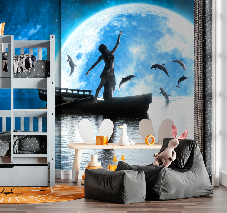 Dancer Under Moonlight wall mural fantasy - TenStickers