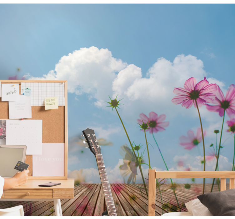 Delicate Floral Blooms flowers wall mural - TenStickers