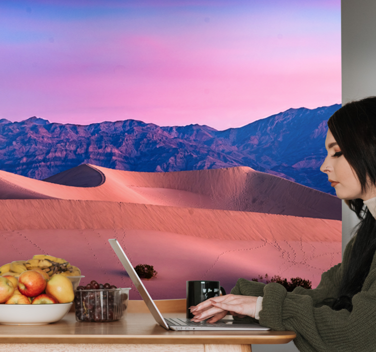 Desert wall mural golden dunes landscape - TenStickers
