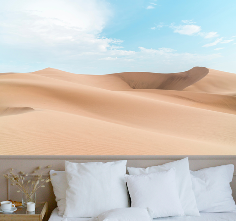 Desert wall mural serene sand dunes - TenStickers