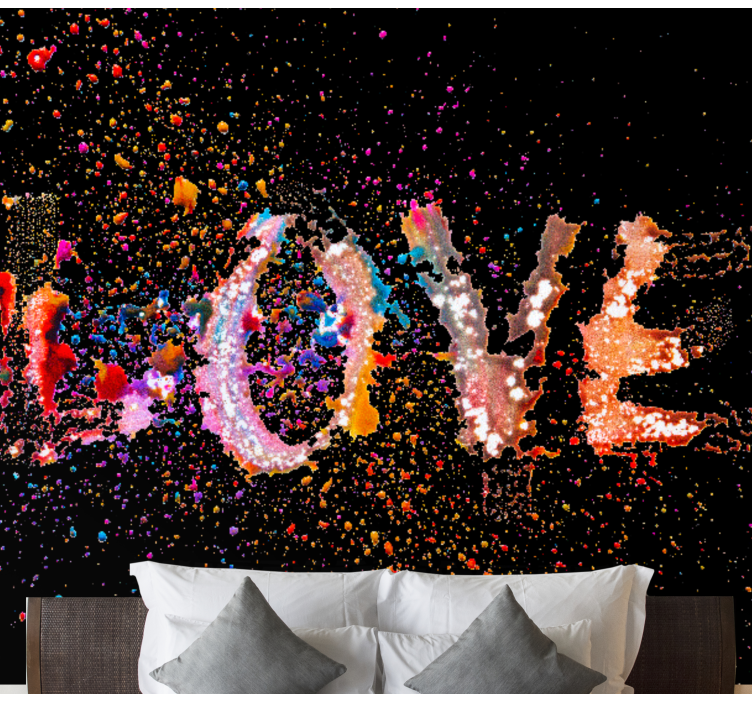 Drenching Affection Graffiti love wall mural - TenStickers