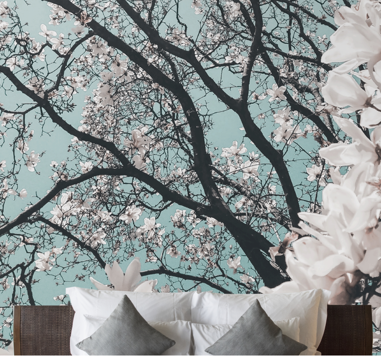 Elegant Cherry Blossoms flowers wall mural - TenStickers