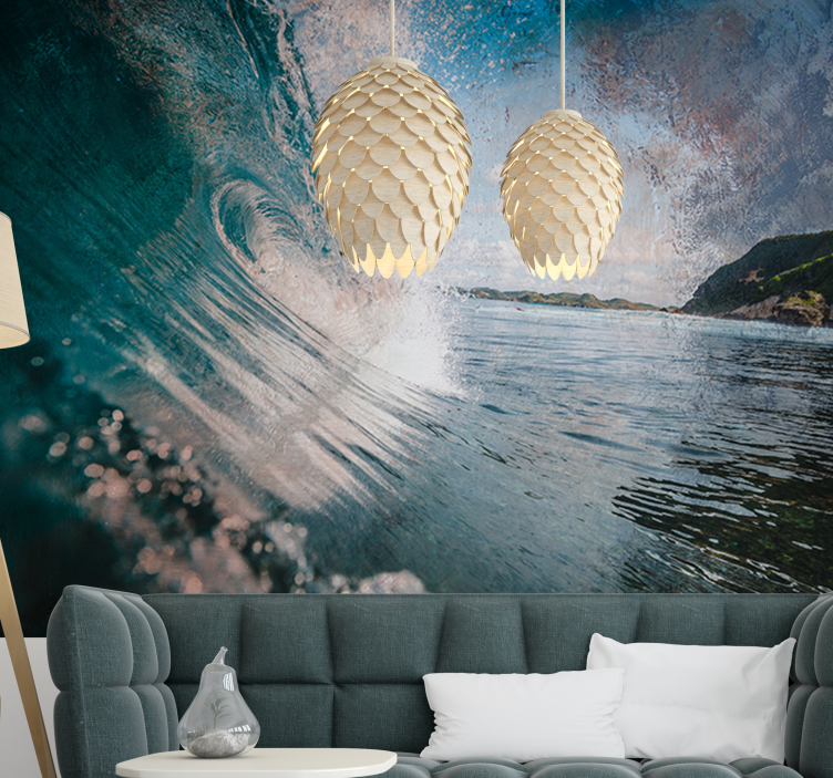 Energetic Sea Surge sea wall mural - TenStickers