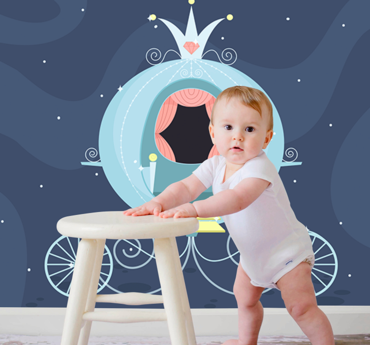 Fairy Tale Carriage childrens bedroom wall mural - TenStickers