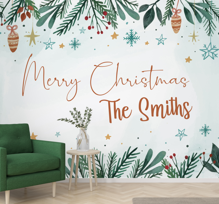 Festive Holiday Cheer wall mural christmas - TenStickers