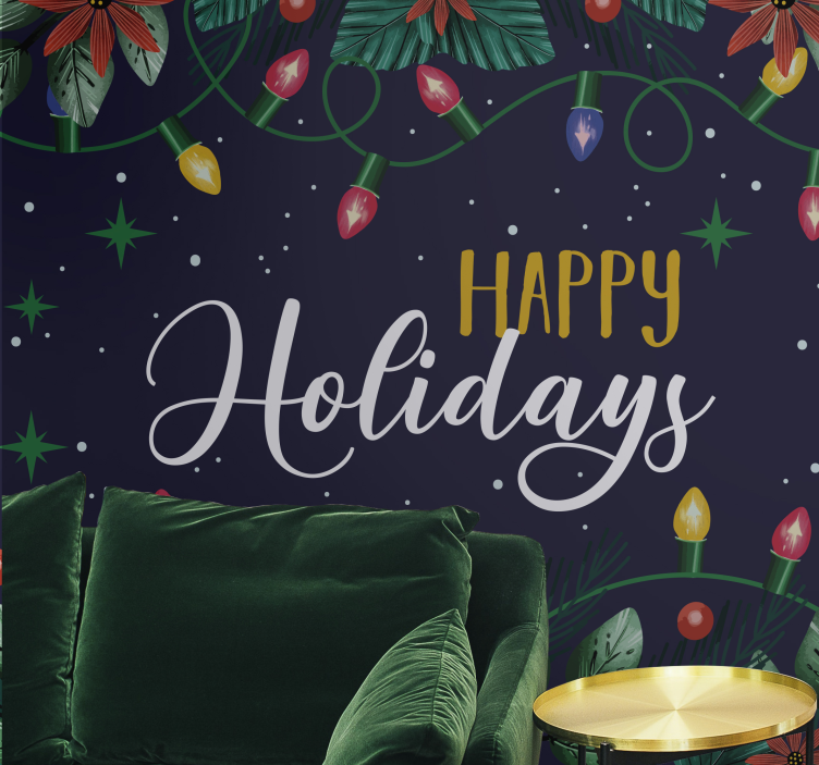 Festive Holiday Greetings wall mural christmas - TenStickers