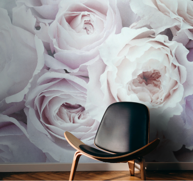 Flowers wall mural elegant rose blossoms - TenStickers