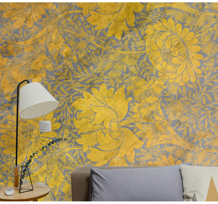 Flowers wall mural floral design composition - TenStickers