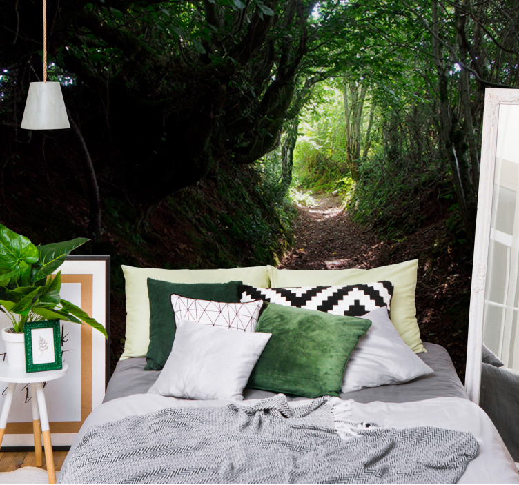 Forest wall mural forest path trail - TenStickers