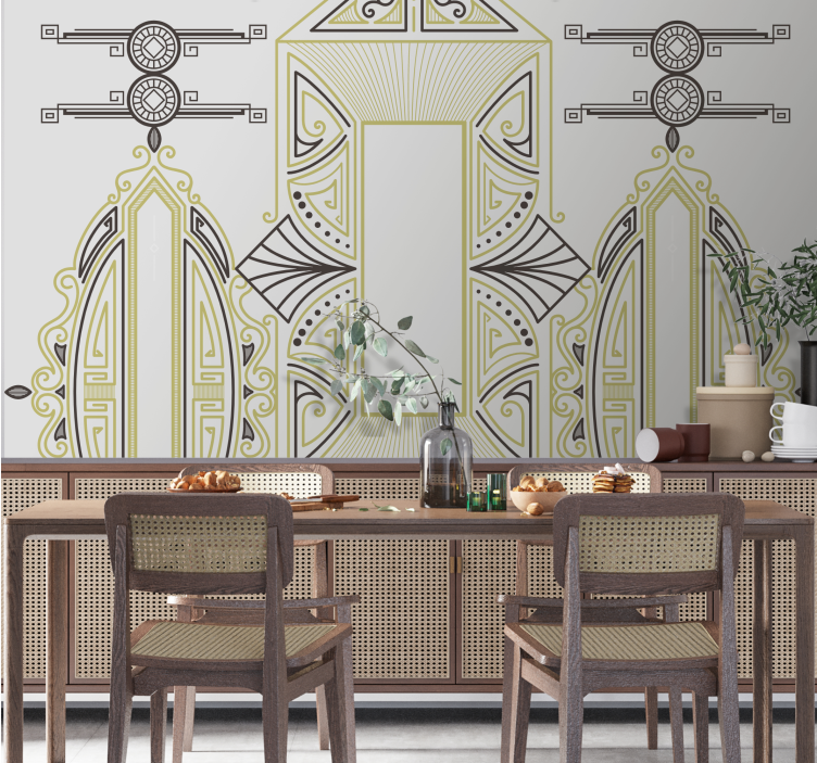 Geometric elegance wall mural painting - TenStickers