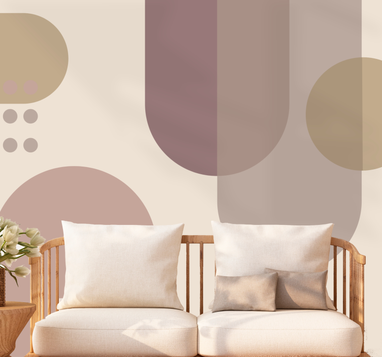 Geometric Forms Arrangement abstract mural wallpaper - TenStickers