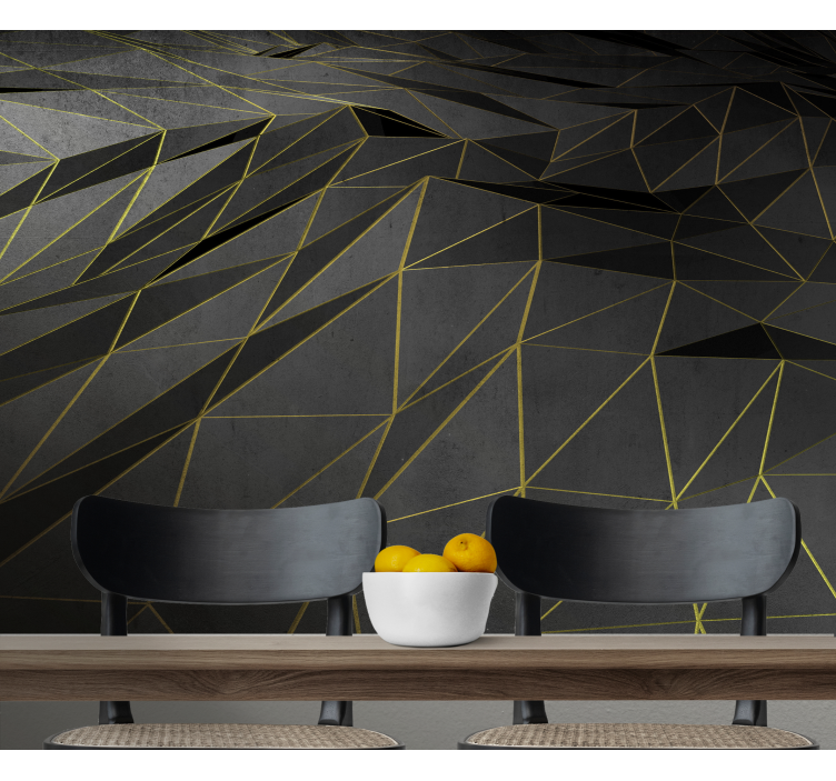 Geometric Lines Pattern abstract mural wallpaper - TenStickers