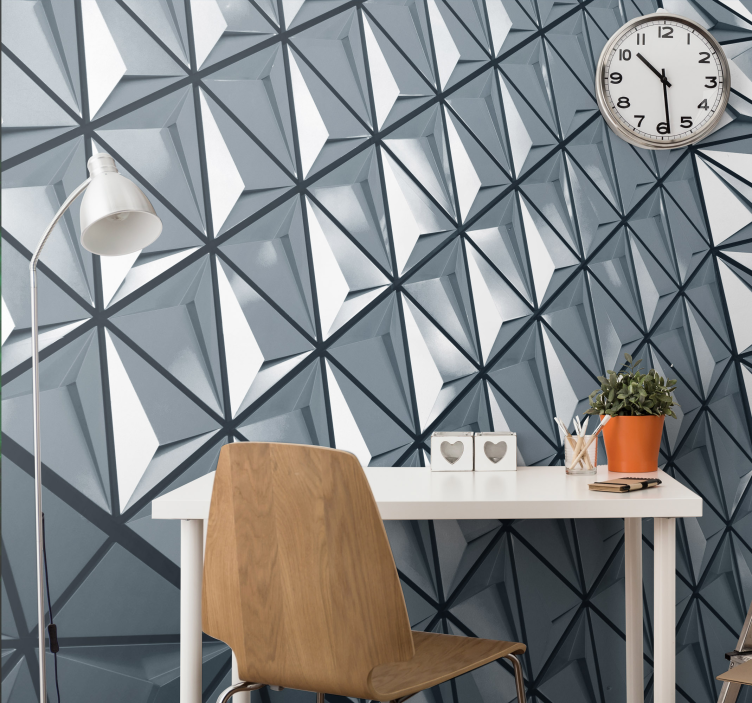 Geometric Patterned Surface abstract mural wallpaper - TenStickers