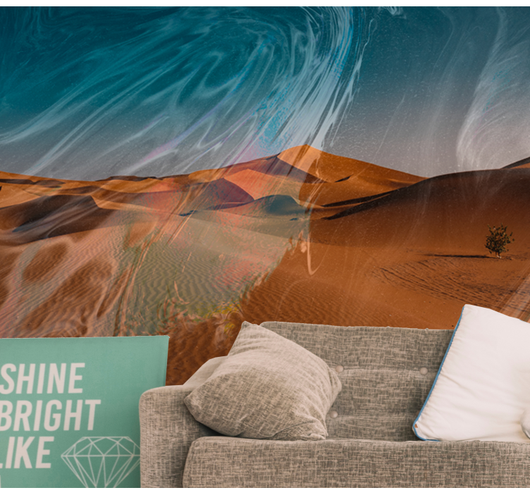 Golden Sands Landscape desert wall mural - TenStickers