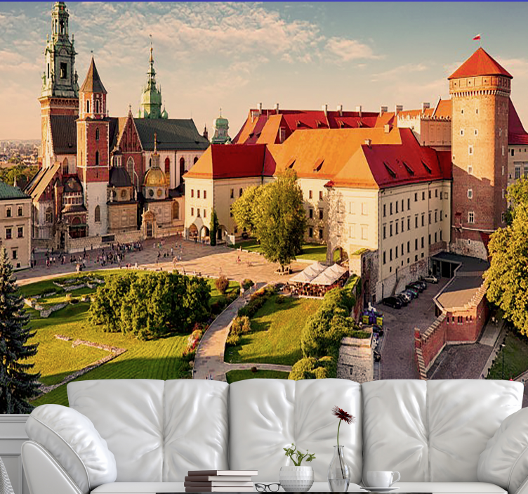 Historic Castle Landscape wall mural city - TenStickers