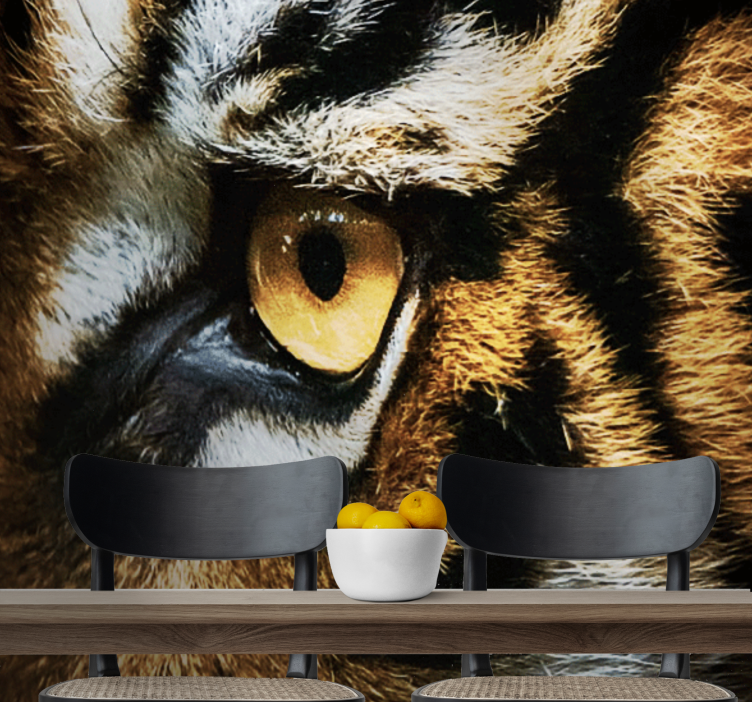 Intense Tiger Gaze wall mural animals - TenStickers
