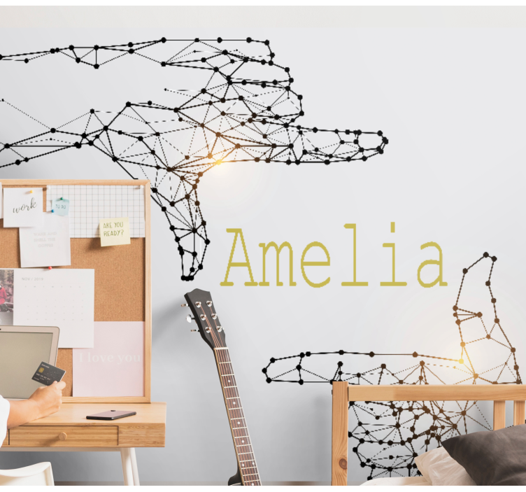 Interactive Hand Gesture personalized wall mural - TenStickers