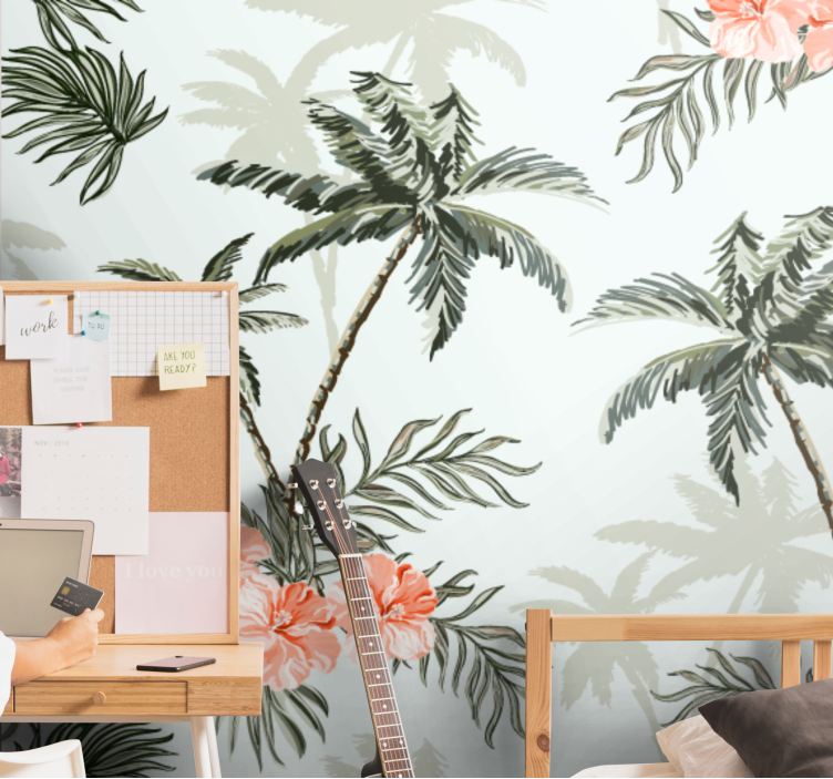 Jungle Palm Trees Forest Wall Mural - TenStickers
