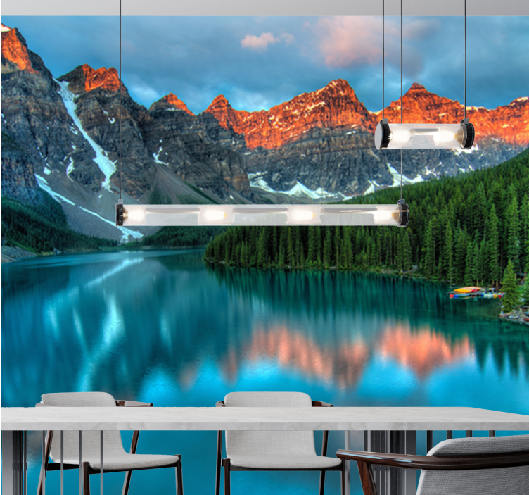 Landscape wall mural grand mountain echoes - TenStickers