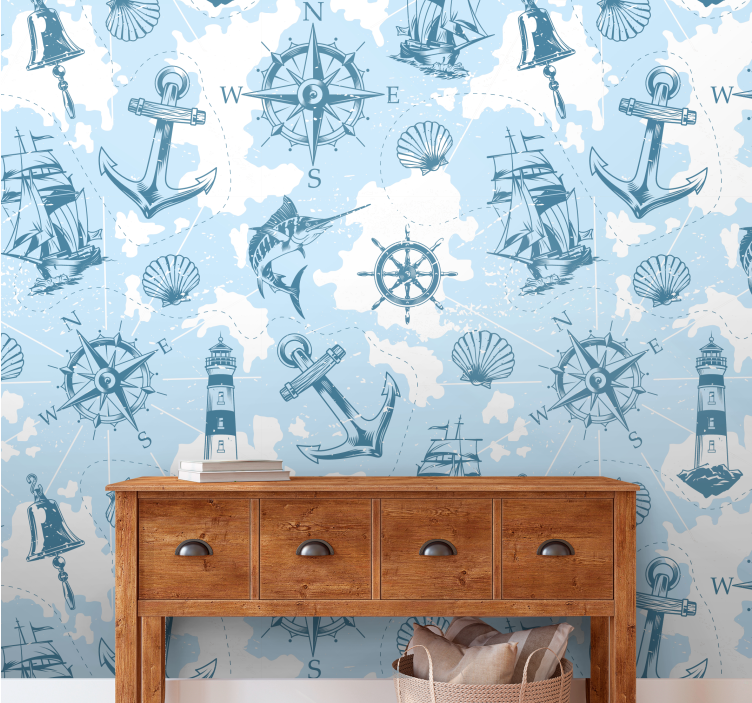 Landscape wall mural marine adventure theme - TenStickers