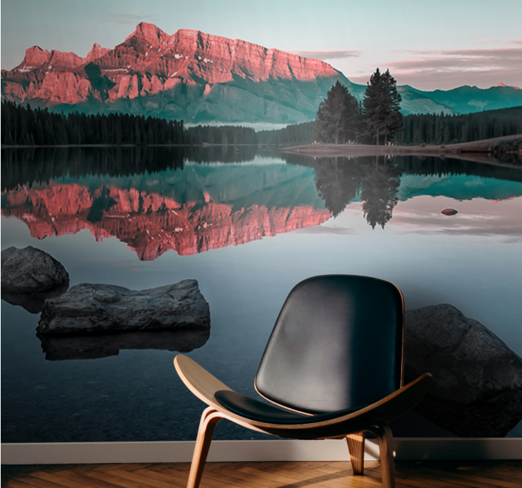 Landscape wall mural mountain echo scene - TenStickers