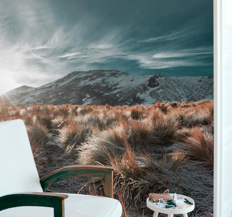 Landscape wall mural mountain sunrise view - TenStickers