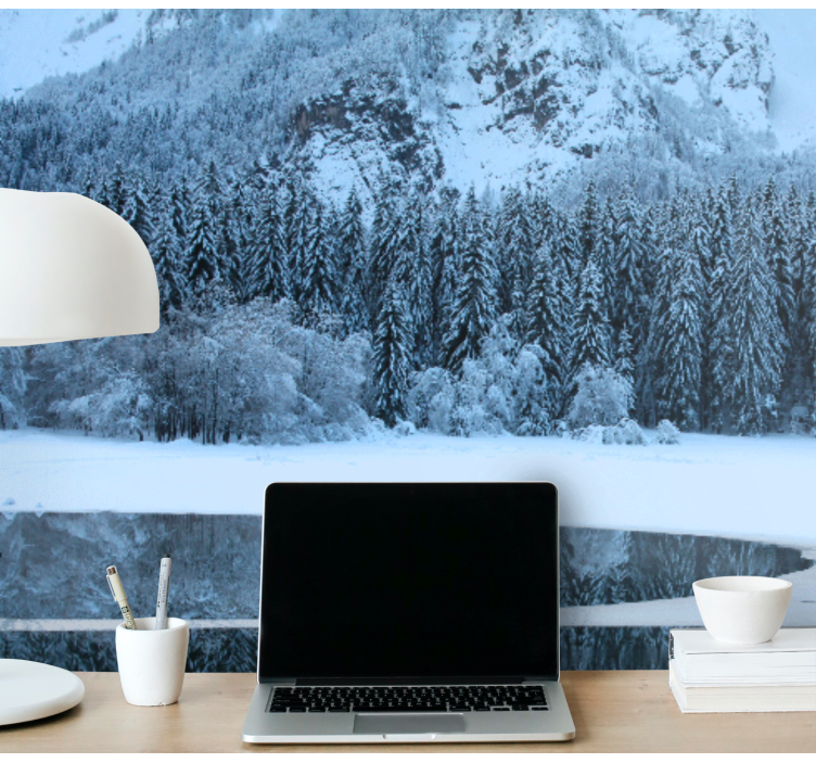 Landscape wall mural serene winter scene - TenStickers