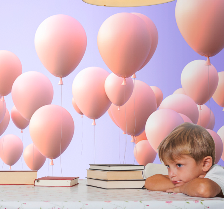 Love wall mural joyful balloon moments - TenStickers