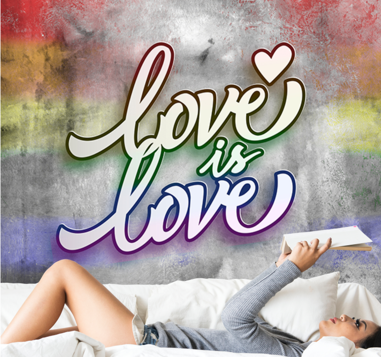 Love wall mural love is love - TenStickers