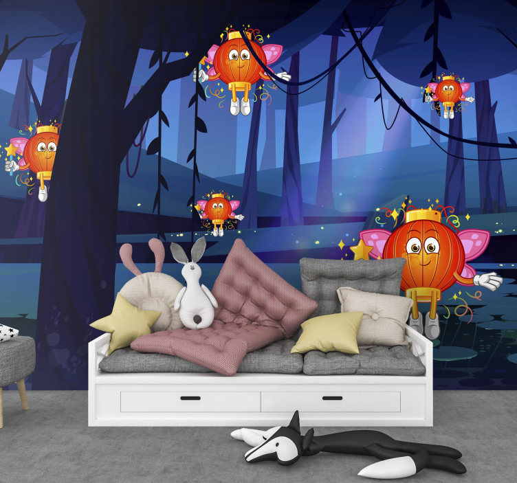 Magical Lantern Creatures wall mural animals - TenStickers