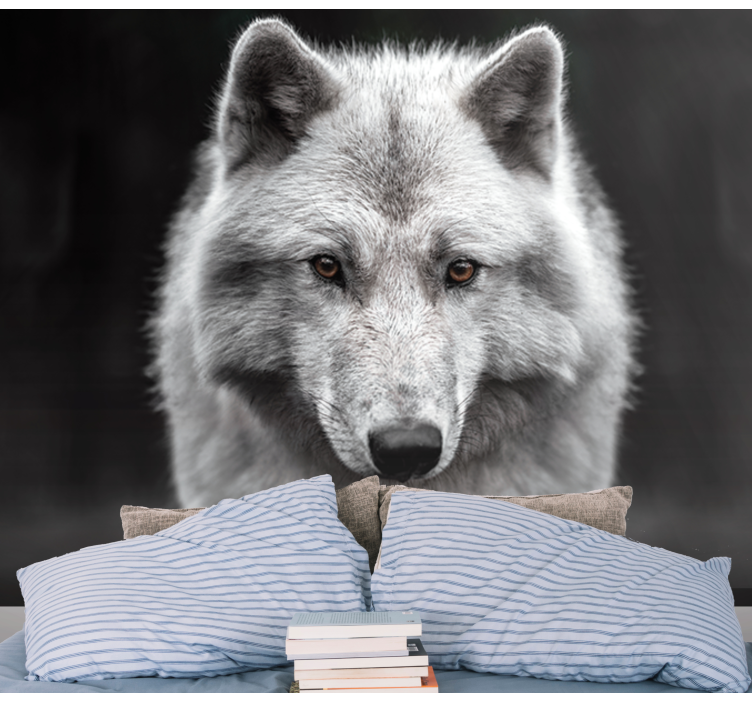 Majestic Wolf Portrait wall mural animals - TenStickers