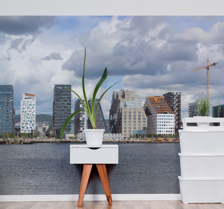 Modern Cityscape View other wall mural city - TenStickers