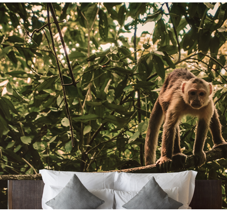 Monkey on Branch wall mural animals - TenStickers