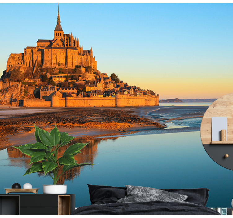 Mont Saint Michel other wall mural city - TenStickers