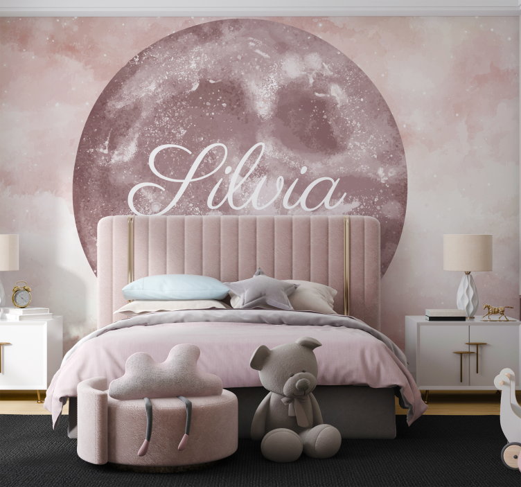 moon with name Kids wall murals - TenStickers