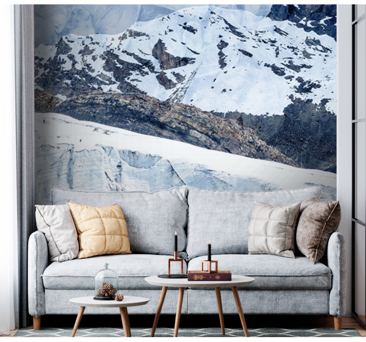 Mountain wall mural majestic glacier range - TenStickers