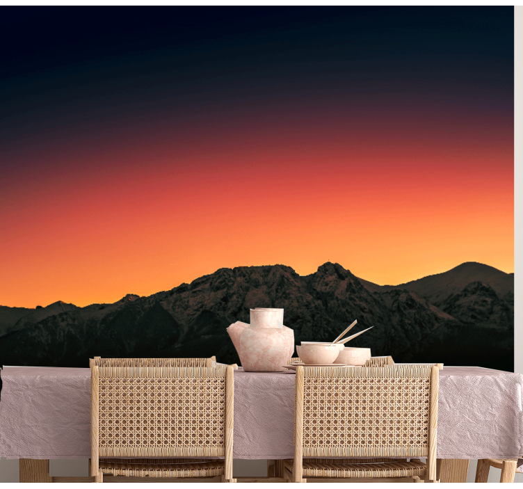 Mountain wall mural majestic mountain dusk - TenStickers